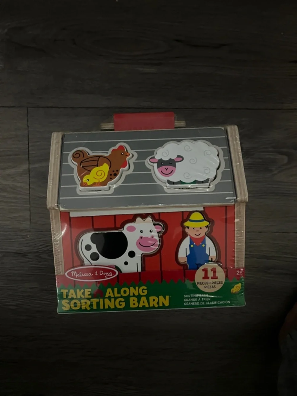 Melissa & Doug Take-Along Sorting Barn - Red Animal Puzzle Toy